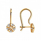 Серьги из серебра с фианитами