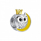 Подвеска-шарм из золоченого серебра с эмалью