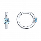 Серьги из серебра с топазами