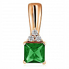 Подвеска из серебра с фианитами