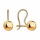 Серьги из золочёного серебра