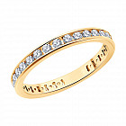 Кольцо из золочёного серебра с фианитами