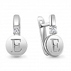 Серьги из серебра с фианитами