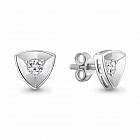 Серьги из серебра с фианитами