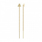 Серьги из золочёного серебра