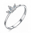 Кольцо из серебра с фианитами