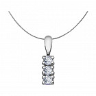 Подвеска из серебра с фианитами