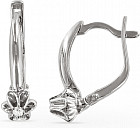 Серьги из серебра с бриллиантом