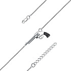 Браслет из серебра со шпинелью