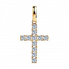 Подвеска из золочёного серебра с фианитами