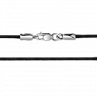 Шнурок-колье хлопчатобумажный с серебром