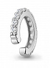 Серьга из серебра с фианитами