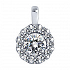 Подвеска из серебра с фианитами