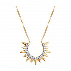 Колье из золочёного серебра с фианитами