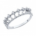 Кольцо из серебра с фианитами