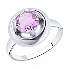 Кольцо из серебра с аметистом