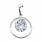 Подвеска из серебра с фианитами