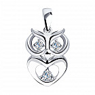 Подвеска из серебра с фианитами