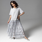 Платье женское комбинированное с кружевом Откровенный шик