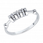 Кольцо из серебра с фианитами