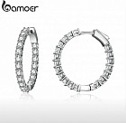 Серьги конго с фианитами