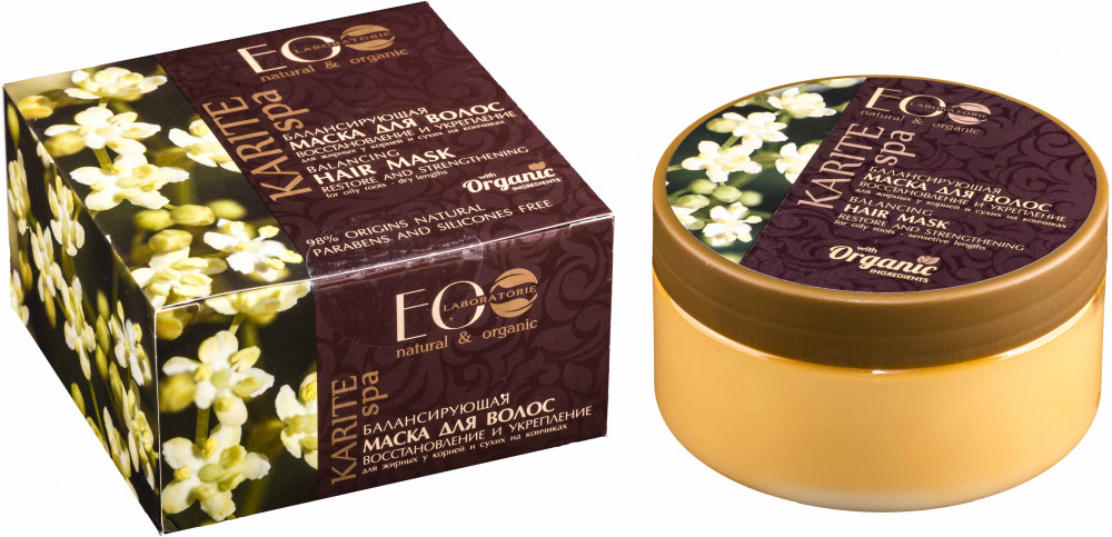 Маска для волос балансирующая «Восстановление и укрепление» | Karite Spa | Eco Laboratorie