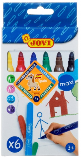 Фломастеры «Maxi» (6 цветов)