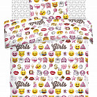 Комплект постельного белья «Emoji» (арт. 8908+8909 вид 1, хлопок, 1,5-спальный, 1 наволочка 70х70)