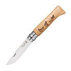 Нож складной «Opinel №8 Animalia», гравировка форель
