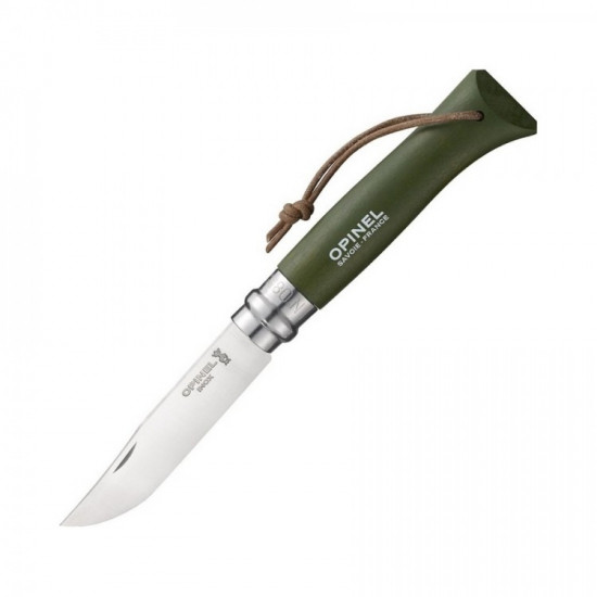 Нож складной «Opinel №8 Trekking», кожаный темляк
