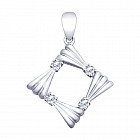 Подвеска из серебра с фианитами