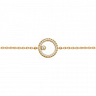 Браслет из золочёного серебра с фианитами