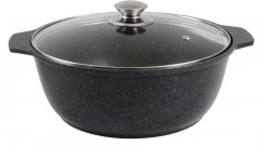 Жаровня литая со стеклянной крышкой