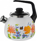 Чайник эмалированный «Цветочный» (2 л) со свистком
