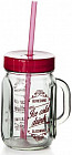Стакан для коктейлей с крышкой и трубочкой (400 мл), в ассортименте