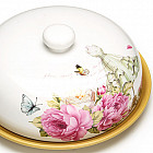 Блюдо для блинов «Пионы» (23,8х11 см)