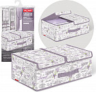 Короб стеллажный 2-х секционный «Lavande» (50х30х20 см) с крышкой