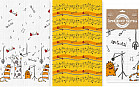 Набор полотенец вафельных «Поющие коты» (40х70), 2 штуки