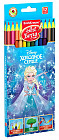 Карандаши цветные пластиковые «Эльза и волшебство Северного сияния» (12 цветов)