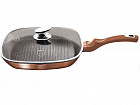 Сковорода-гриль с крышкой «Rose gold Line» (28х28 см)