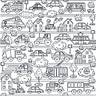 Раскраска в рулоне «На дорогах города»