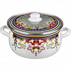 Кастрюля эмалированная со стеклянной крышкой (2,7 л)