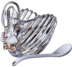 Икорница с ложкой (11,5х6,5х9,5 см)