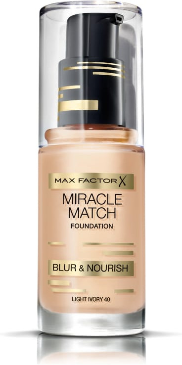 Тональная основа «Miracle Match», оттенок 40-9440 Light Ivory | Max Factor