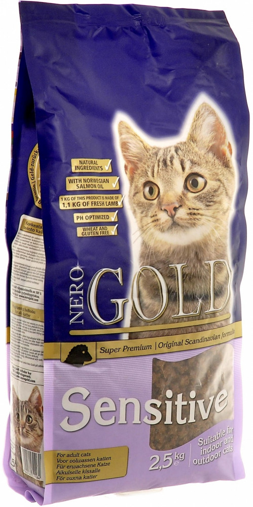 Корм для кошек с чувствительным пищеварением на ягненке (2,5 кг) | Nero Gold
