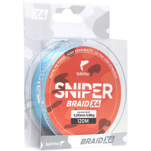 Леска плетеная «Sniper Braid Blue», длина 91 м, голубой