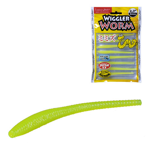 Слаги съедобные искусственные «Wiggler Worm 5.84» (цвет 101, 9 шт)