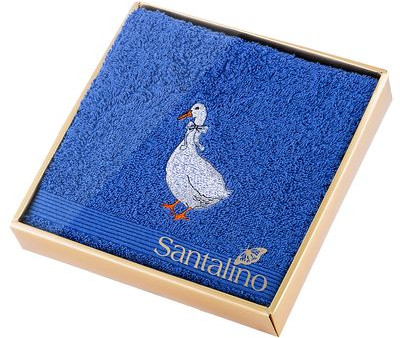 Полотенце «Гусь» (40×70 см, синий) | Гуси | Santalino