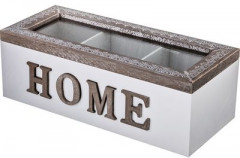 Шкатулка для чая «Home» (3 секции, 23×10,5×8 см)