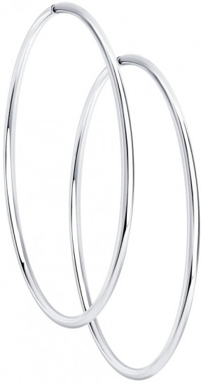 Серьги конго из серебра